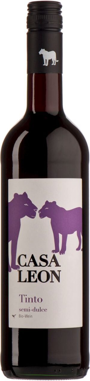 WINO CASA LEON CZERWONE PÓŁSŁODKIE BIO 0,75 L (HISZPANIA)
