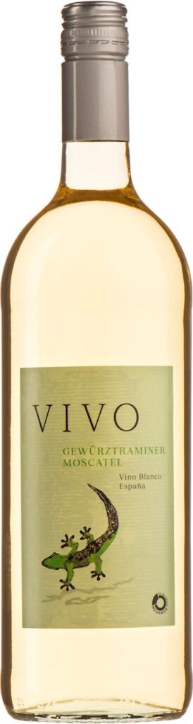 WINO VIVO GEWÜRZTRAMINER MOSCATEL BIAŁE WYTRAWNE BIO 1 L (HISZPANIA)
