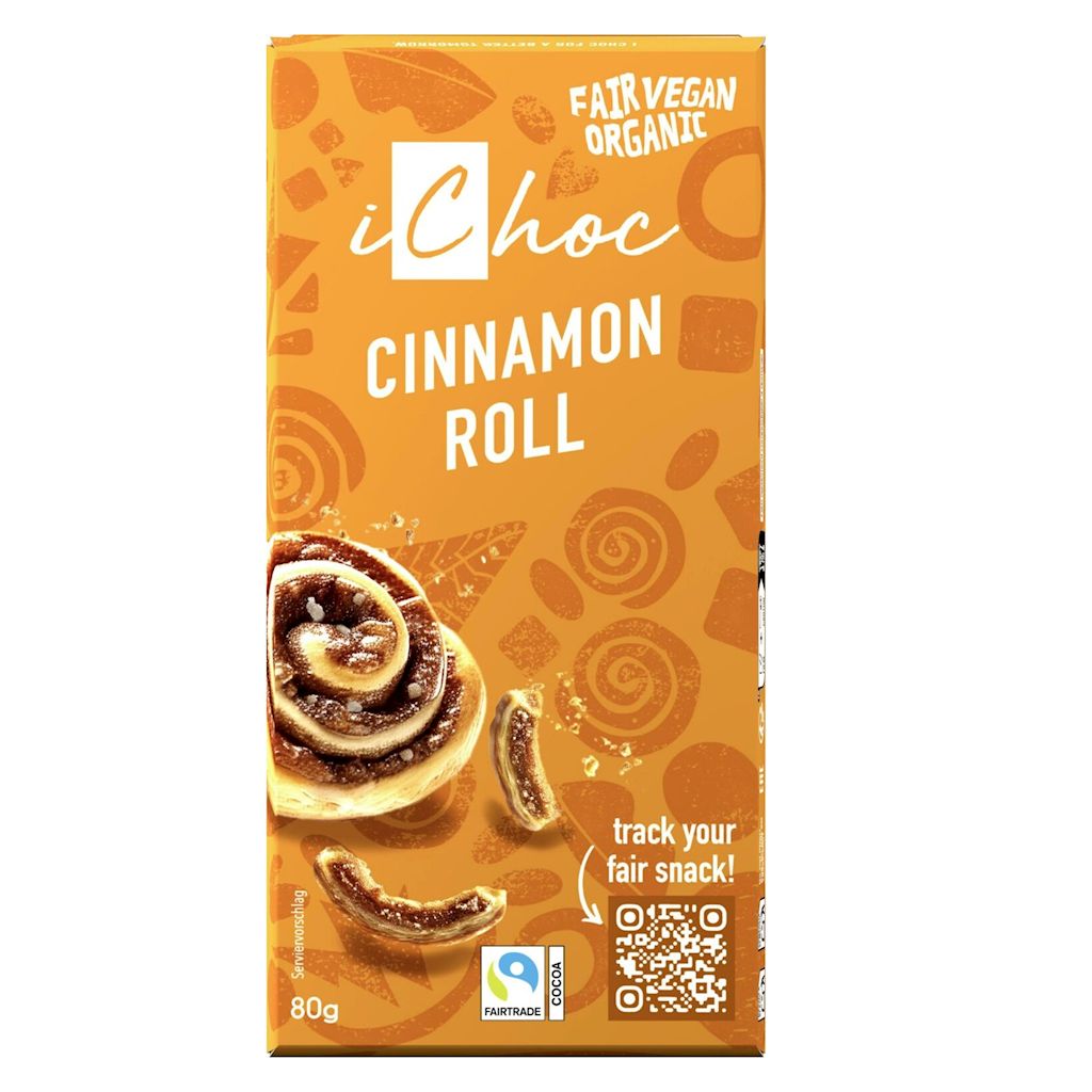 TABLICZKA KAKAOWA Z CYNAMONEM I KAWAŁKAMI WAFLI FAIR TRADE BIO 80 g – ICHOC (VIVANI)(PRODUKT SEZONOWY)