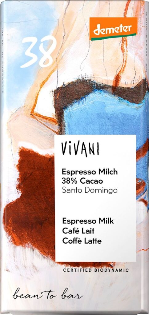CZEKOLADA MLECZNA ESPRESSO DEMETER BIO 90 g – VIVANI
