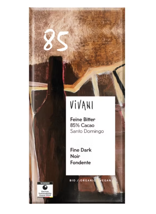CZEKOLADA GORZKA 85 % BIO 80 g – VIVANI
