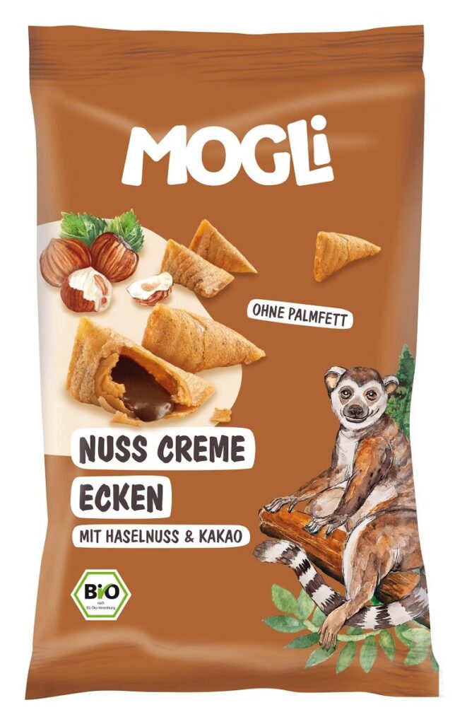 ROŻKI Z KREMEM ORZECHOWO – KAKAOWYM BEZGLUTENOWE BIO 30 g – MOGLI