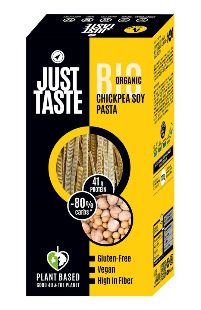 MAKARON PROTEINOWY (Z SOI I CIECIERZYCY) SPAGHETTI BEZGLUTENOWY BIO 250 g – JUST TASTE