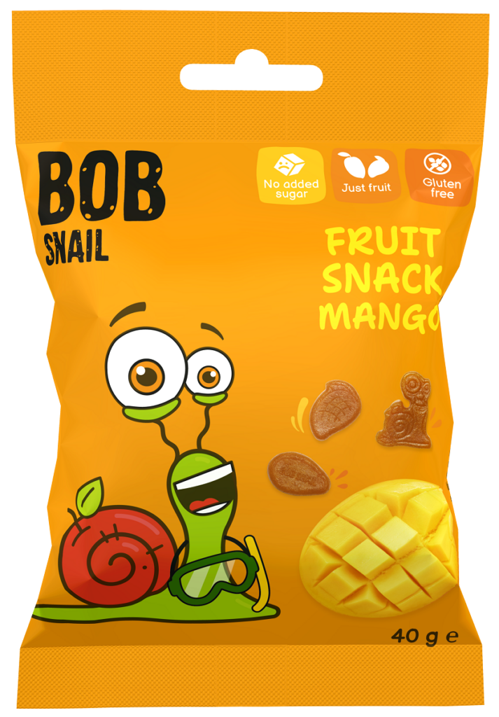 ŻELKI MANGO BEZ ŻELATYNY BEZGLUTENOWE 40 g – BOB SNAIL