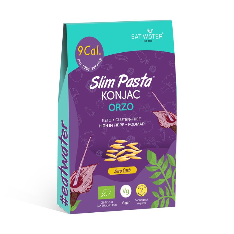 MAKARON (KONJAC) W KSZTAŁCIE ORZO BEZGLUTENOWY BIO 270 g (200 g) – SLIM (EAT WATER)