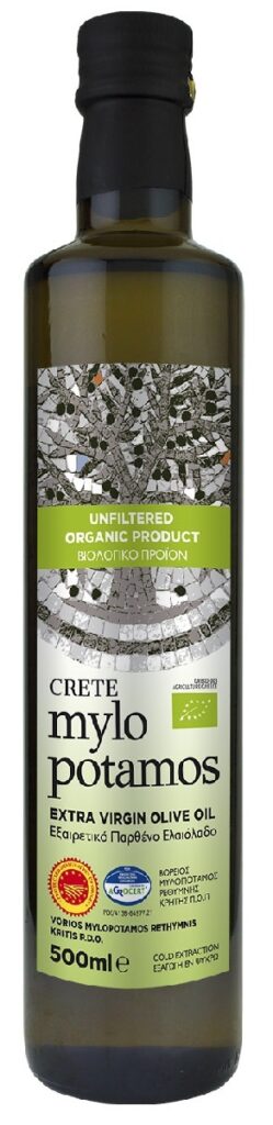 OLIWA Z OLIWEK EXTRA VIRGIN NIEFILTROWANA PDO KRETA BIO 500 ml – MYLOPOTAMOS