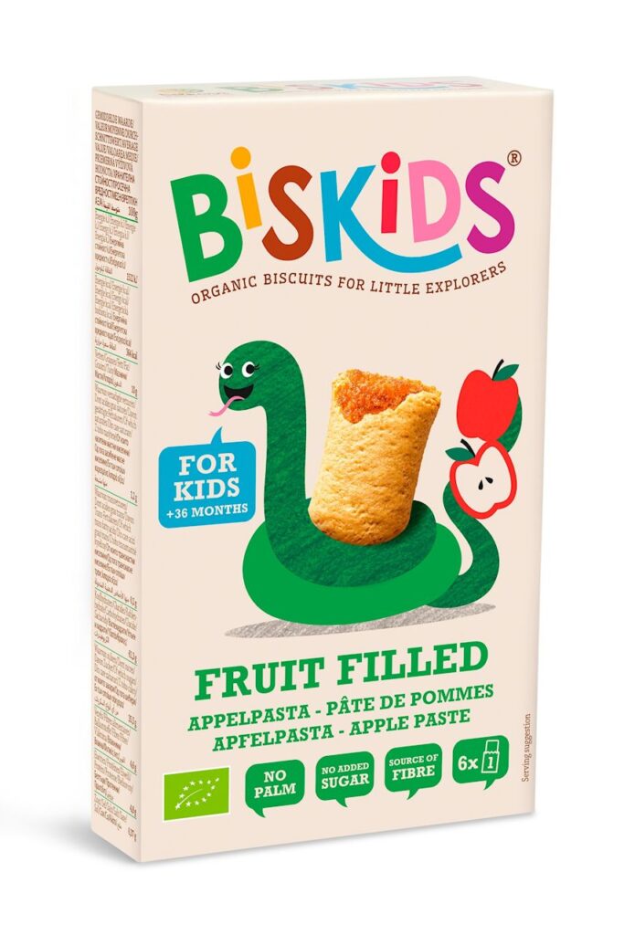 CIASTECZKA Z NADZIENIEM JABŁKOWYM OD 3 ROKU BIO 120 g – BISKIDS