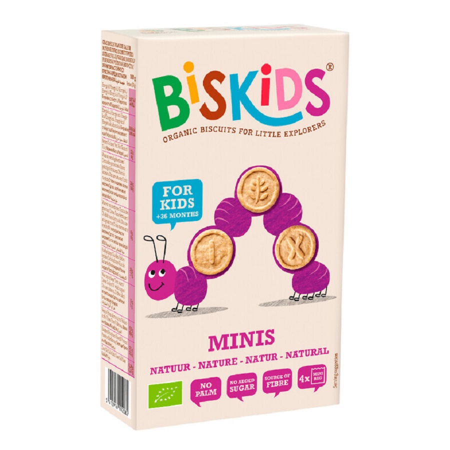 CIASTECZKA MINI JABŁKOWE OD 3 ROKU BIO 120 g – BISKIDS