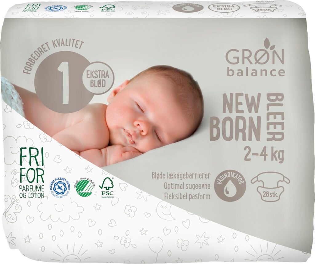 PIELUCHY NOWORODEK ECO 2 – 4 kg (28 szt.) – GRON BALANCE