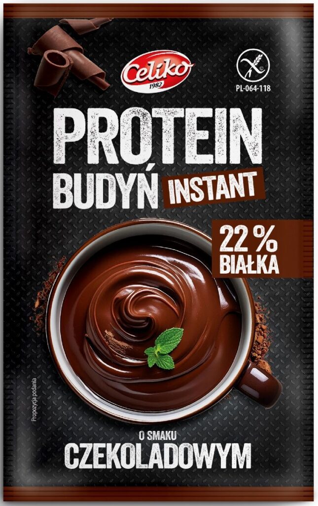 BUDYŃ PROTEINOWY INSTANT O SMAKU CZEKOLADOWYM BEZGLUTENOWY 40 g – CELIKO