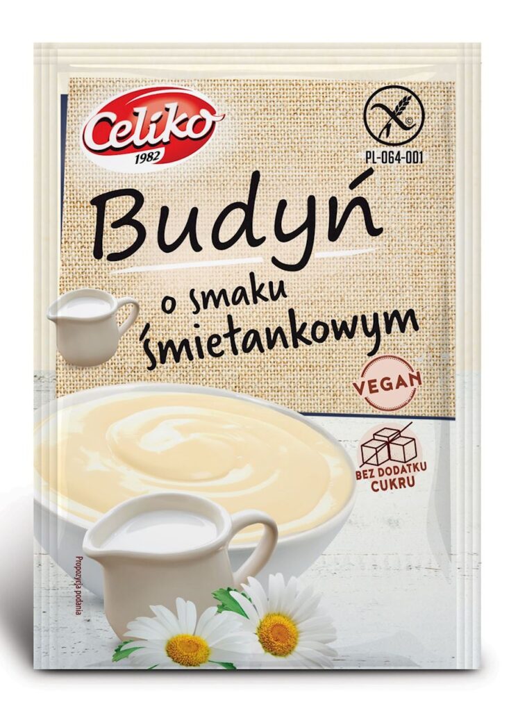 BUDYŃ O SMAKU ŚMIETANKOWYM BEZGLUTENOWY 40 g – CELIKO
