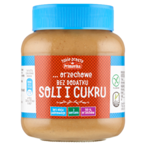KREM Z ORZESZKÓW ZIEMNYCH PRAŻONYCH BEZ DODATKU SOLI I CUKRU BEZGLUTENOWY 350 g - PRIMAVIKA