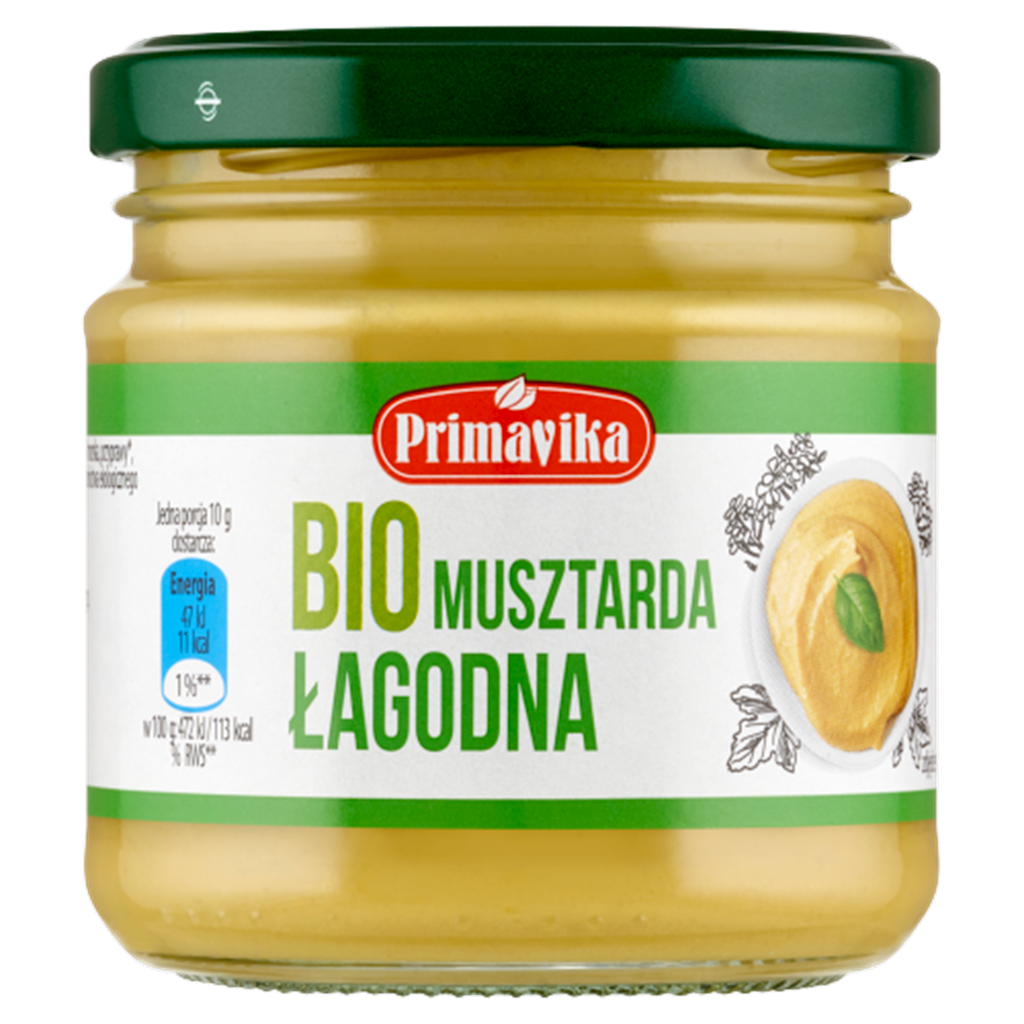 MUSZTARDA ŁAGODNA BIO 170 g – PRIMAVIKA