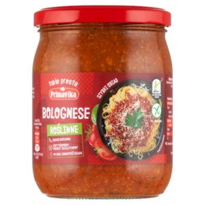 SOS WEGAŃSKI BOLOGNESE BEZGLUTENOWY 470 g - PRIMAVIKA