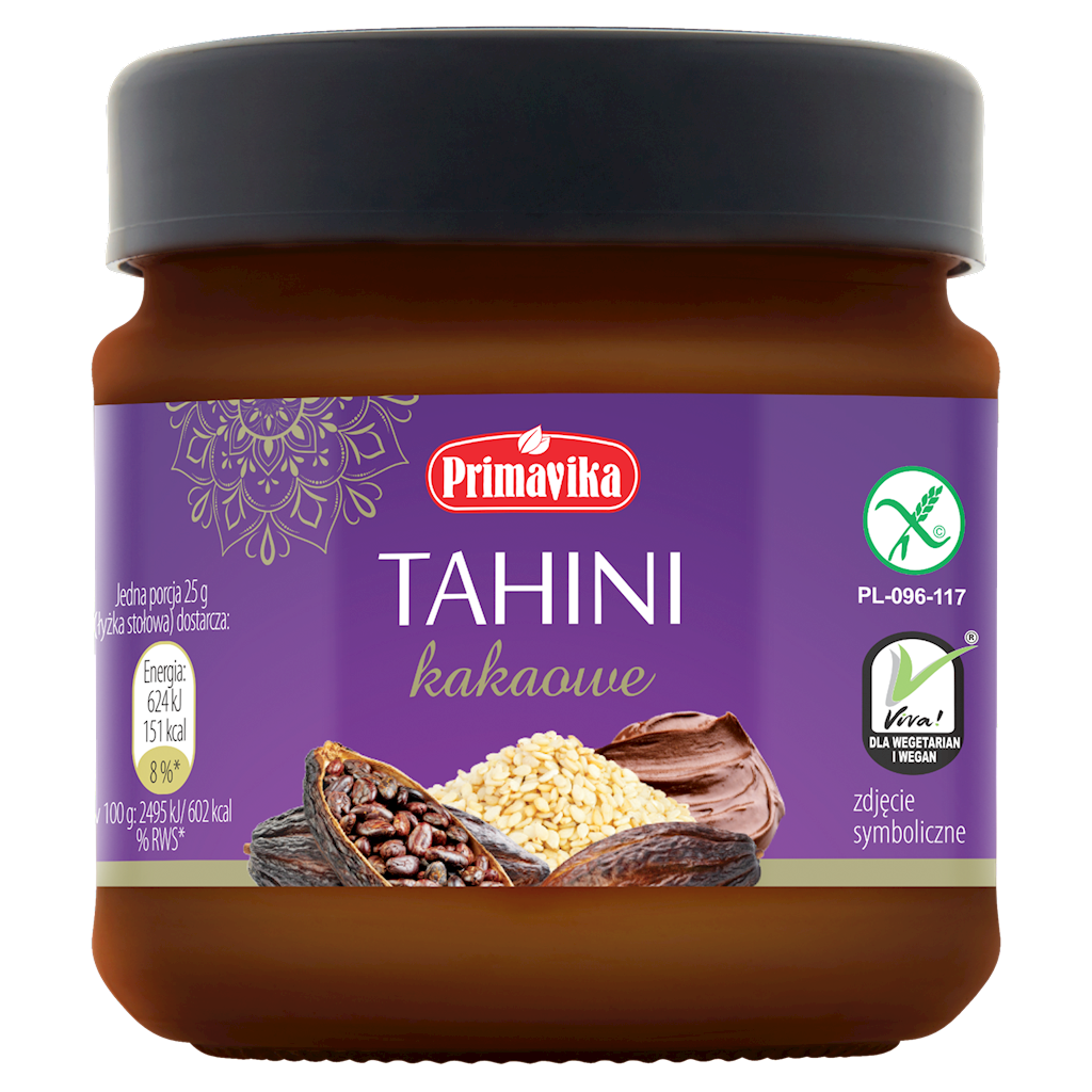 TAHINI KAKAOWE BEZGLUTENOWE 185 g – PRIMAVIKA