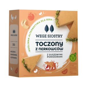 WEGAŃSKA ALTERNATYWA SERA Z ORZECHÓW NERKOWCA Z POMIDORAMI I CZOSNKIEM NIEDŹWIEDZIM BEZGLUTENOWA 140 g - WEGE SIOSTRY