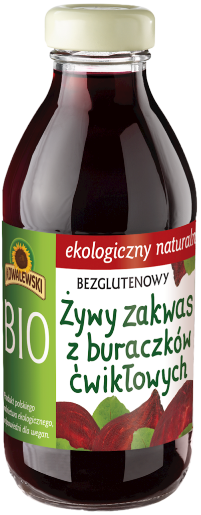 ZAKWAS Z BURAKÓW ĆWIKŁOWYCH BEZGLUTENOWY BIO 320 ml – KOWALEWSKI