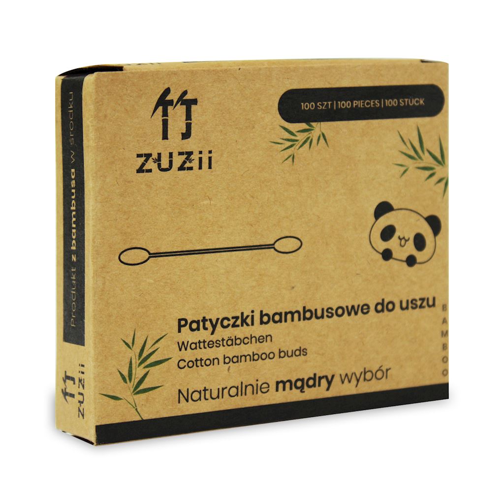 PATYCZKI HIGIENICZNE BAMBUSOWE Z BAWEŁNĄ 100 szt. – ZUZII