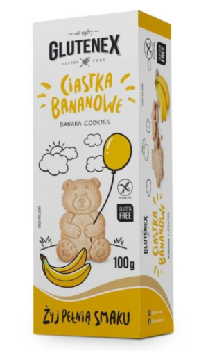 CIASTKA BANANOWE BEZGLUTENOWE 100 g - GLUTENEX