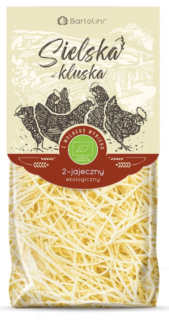 MAKARON (2 JAJECZNY SEMOLINOWY) KRAJANKA CIENKA BIO 250 g – BARTOLINI (SIELSKA KLUSKA)