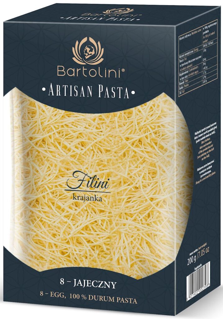 MAKARON (8 JAJECZNY SEMOLINOWY) KRAJANKA ŚREDNIA 200 g – BARTOLINI (ARTISAN PASTA)