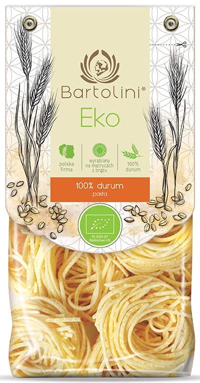 MAKARON (SEMOLINOWY) GNIAZDA SPAGHETTI A’LA CHITARRA BIO 250 g – BARTOLINI