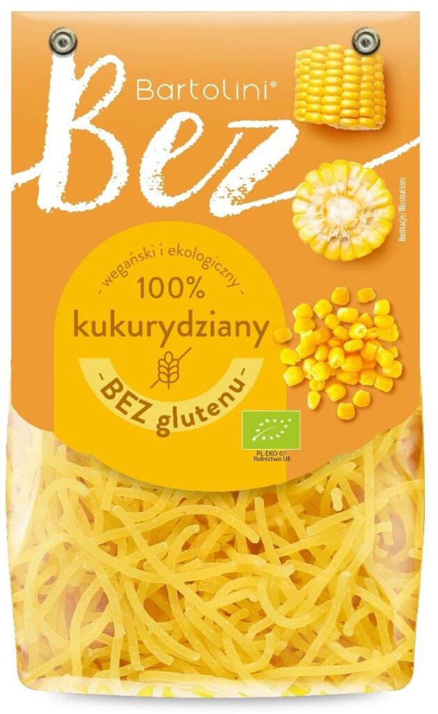 MAKARON (KUKURYDZIANY) KRAJANKA BEZGLUTENOWY BIO 250 g – BARTOLINI