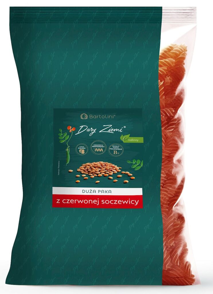 MAKARON PROTEINOWY (Z SOCZEWICY CZERWONEJ) ŚWIDERKI 1 kg – BARTOLINI