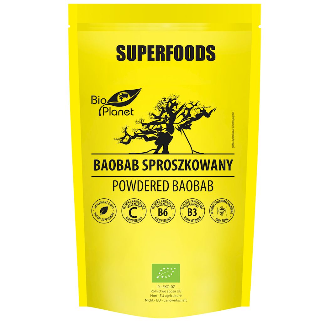 BAOBAB SPROSZKOWANY BIO 150 g – BIO PLANET SUPERFOODS
