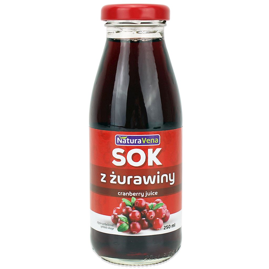 SOK Z ŻURAWINY 100 % 250 ml – NATURAVENA