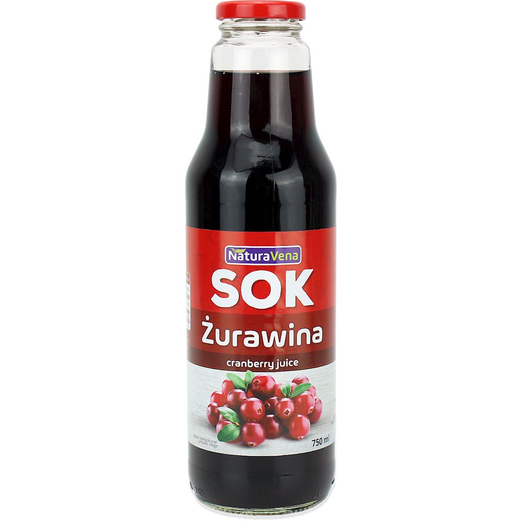 SOK Z ŻURAWINY 100 % 750 ml – NATURAVENA