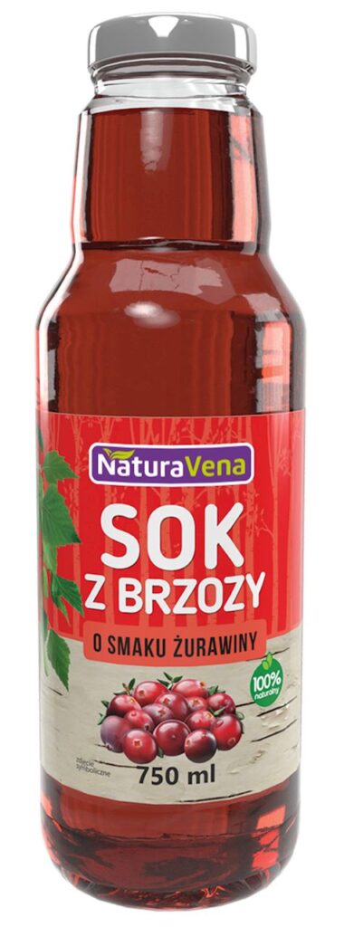 SOK Z BRZOZY Z ŻURAWINĄ 750 ml – NATURAVENA