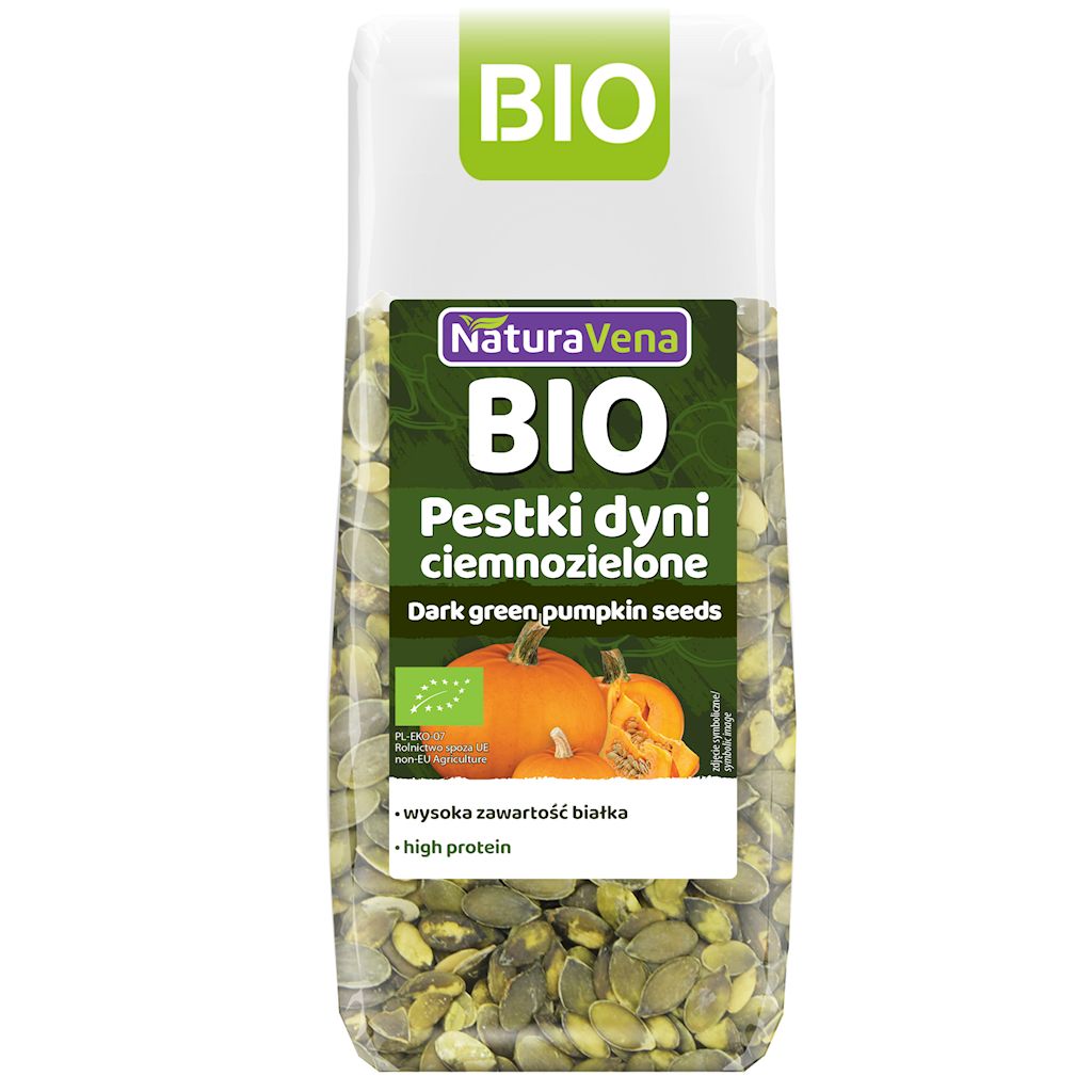 PESTKI DYNI CIEMNOZIELONE BIO 150 g – NATURAVENA