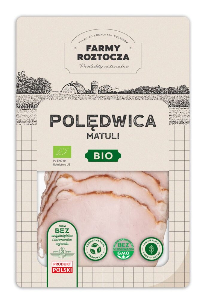 POLĘDWICA MATULI PLASTRY BIO 100 g – FARMY ROZTOCZA (Z PÓŁKI)