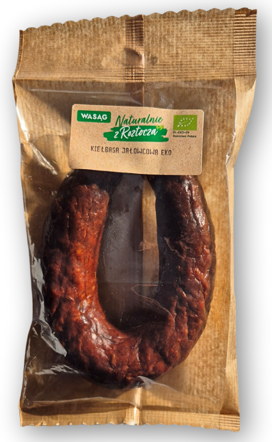KIEŁBASA JAŁOWCOWA BIO 250 g – WASĄG (Z PÓŁKI)