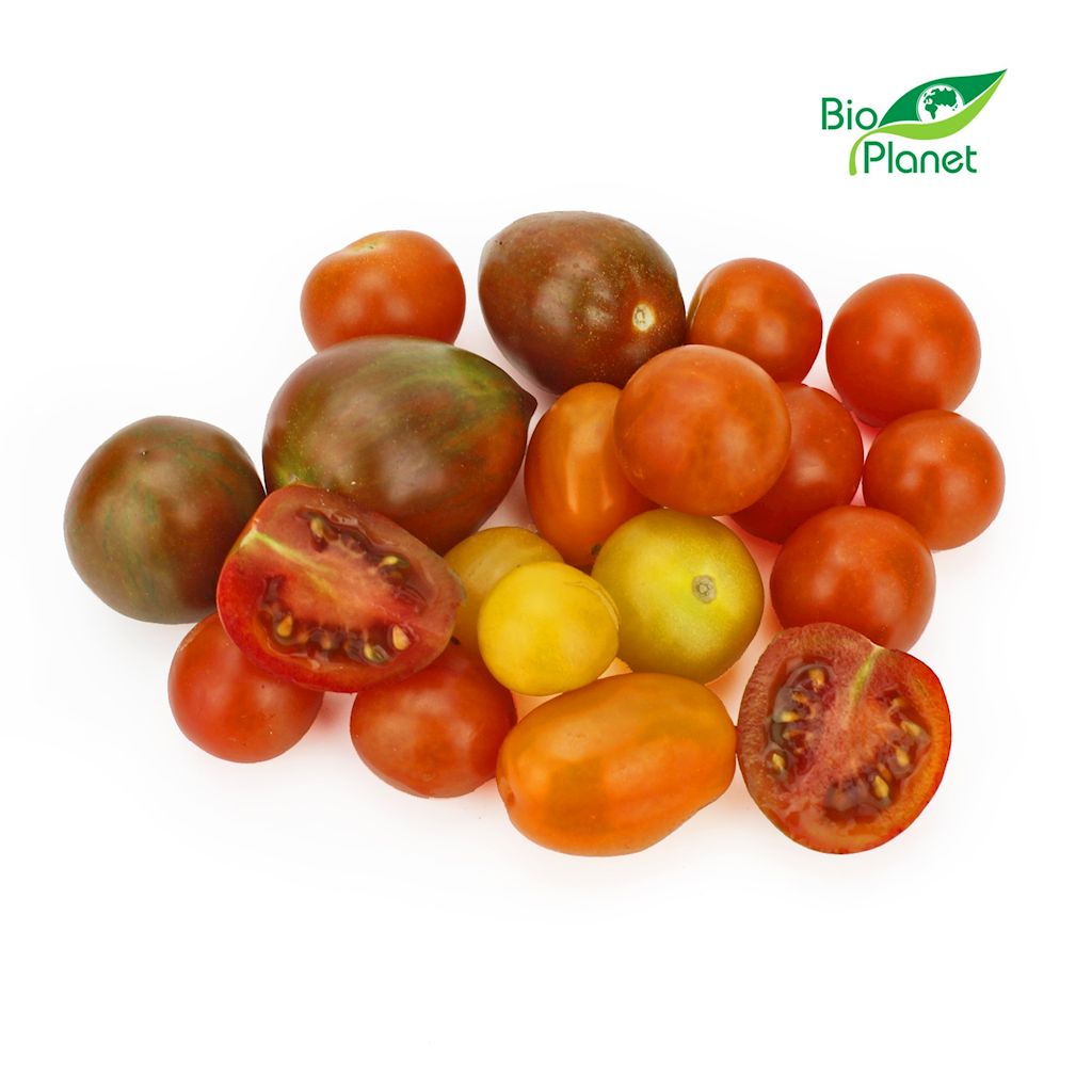 OPAKOWANIE ZBIORCZE (kg) – POMIDORY KOKTAJLOWE MIX ŚWIEŻE BIO (około 3 kg)