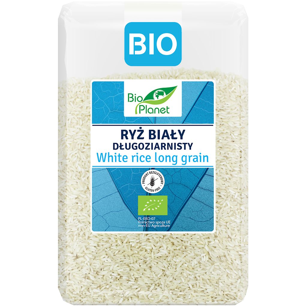 RYŻ BIAŁY DŁUGOZIARNISTY BEZGLUTENOWY BIO 2 kg – BIO PLANET