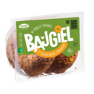 BAJGLE Z SIEMIENIEM LNIANYM BEZGLUTENOWE (2 szt.) 190 g - INCOLA