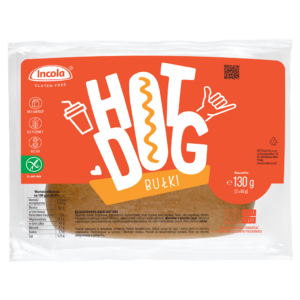BUŁKI DO HOT-DOGÓW Z CEBULĄ BEZGLUTENOWE (2 szt.) 130 g - INCOLA