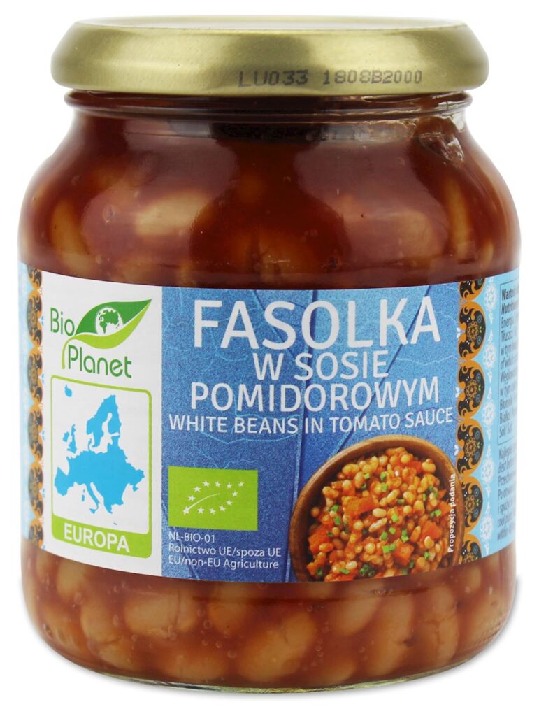 FASOLKA W SOSIE POMIDOROWYM BIO 360 g – BIO PLANET