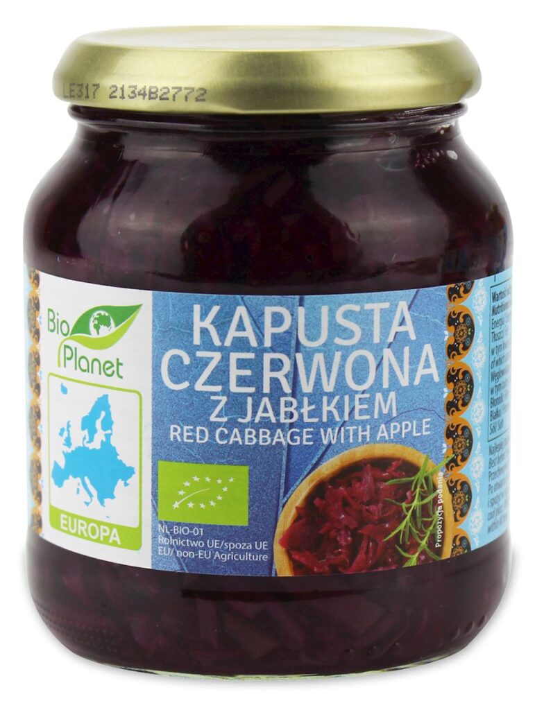 KAPUSTA CZERWONA Z JABŁKIEM BIO 340 g – BIO PLANET
