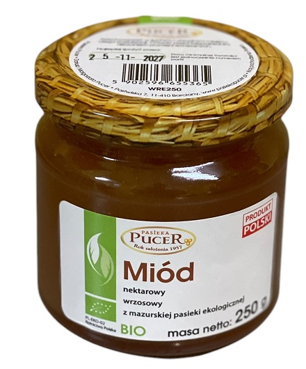 MIÓD WRZOSOWY BIO 250 g – PASIEKA PUCER