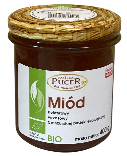 MIÓD WRZOSOWY BIO 400 g – PASIEKA PUCER