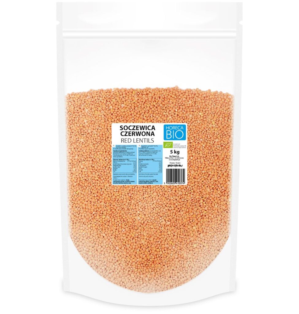 SOCZEWICA CZERWONA BIO 5 kg – HORECA (BIO PLANET)