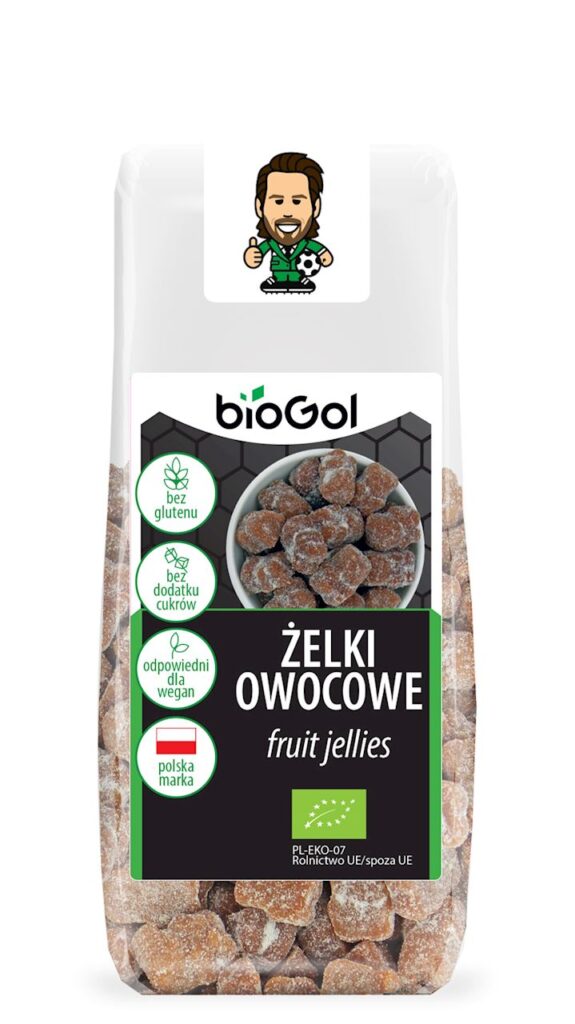 ŻELKI OWOCOWE BEZ ŻELATYNY BEZGLUTENOWE BIO 90 g – BIOGOL