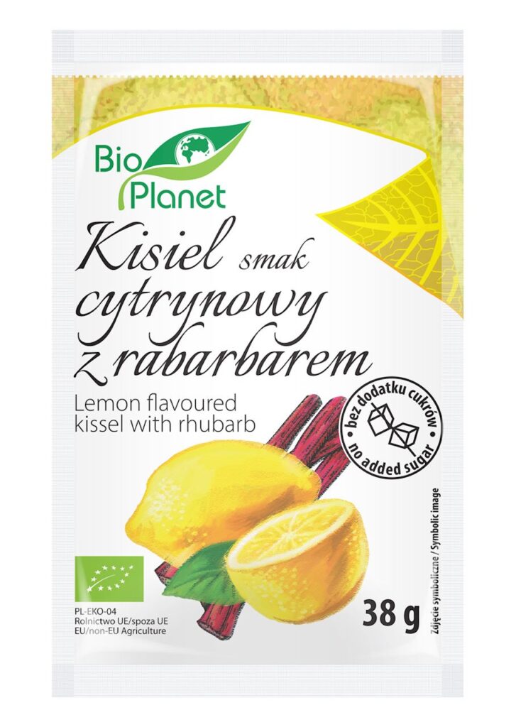 KISIEL O SMAKU CYTRYNOWYM Z RABARBAREM BIO 38 g – BIO PLANET