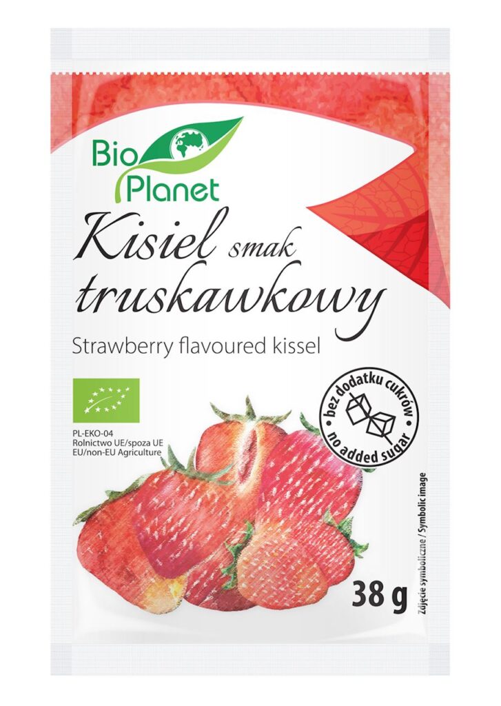 KISIEL O SMAKU TRUSKAWKOWYM Z TRUSKAWKAMI BIO 38 g – BIO PLANET