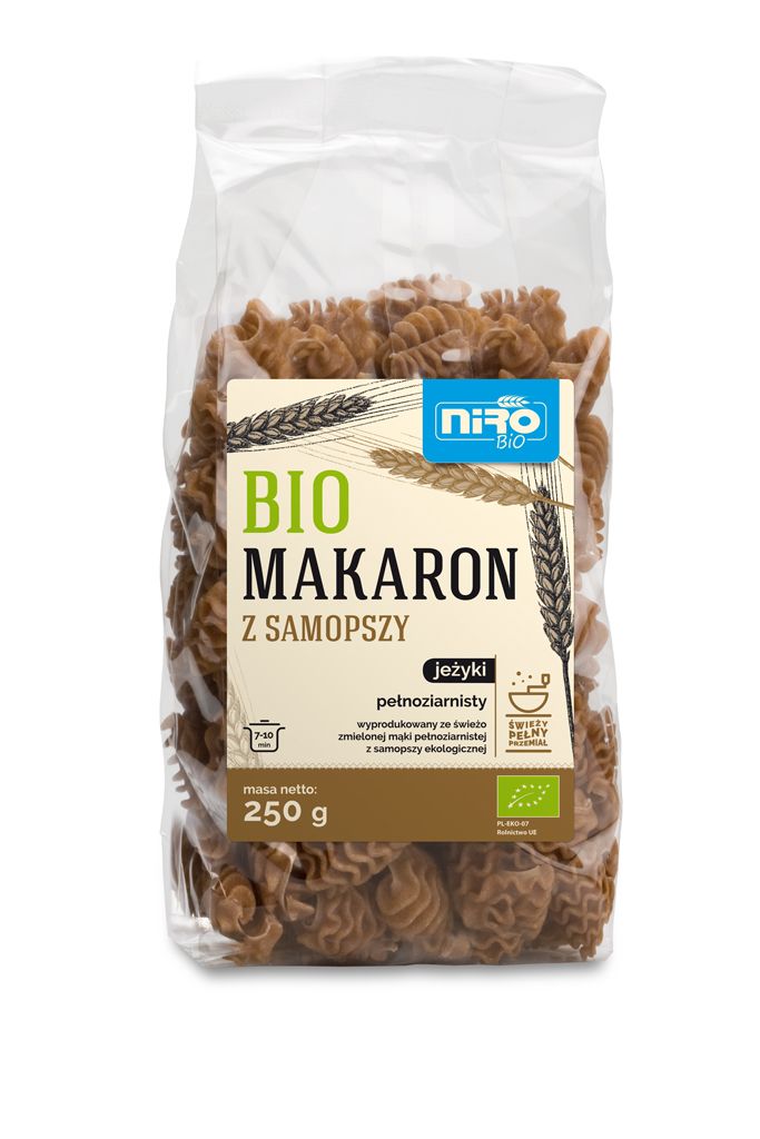MAKARON (Z SAMOPSZY RAZOWY) JEŻYKI BIO 250 g – NIRO
