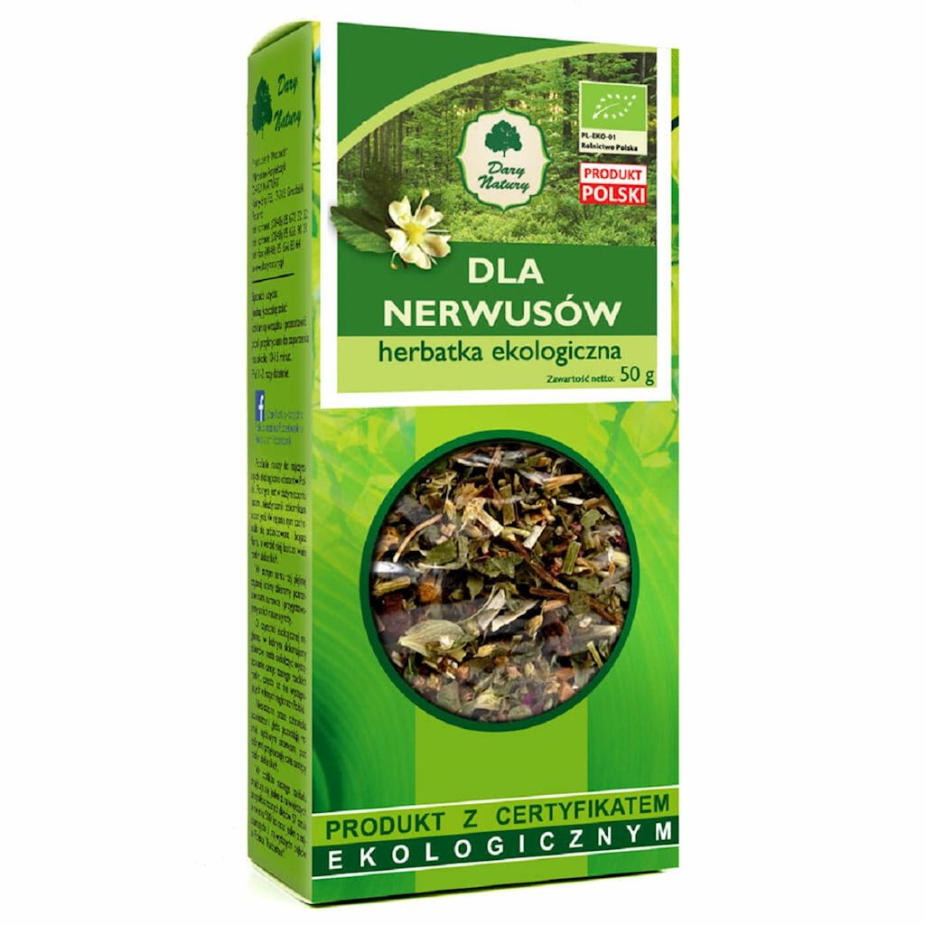 HERBATKA DLA NERWUSÓW BIO 50 g – DARY NATURY
