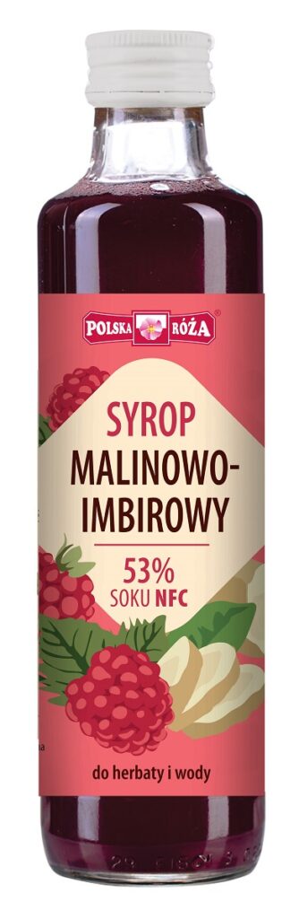 SYROP MALINOWY Z IMBIREM 250 ml – POLSKA RÓŻA
